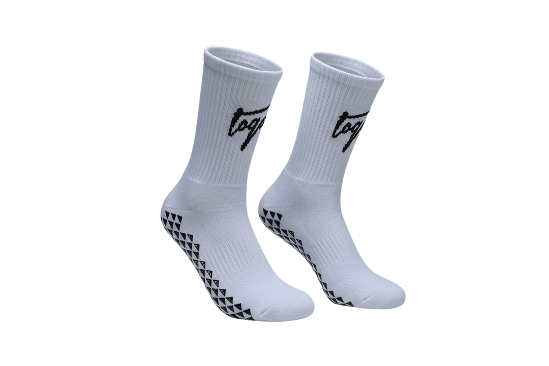 White Toque Grip Socks