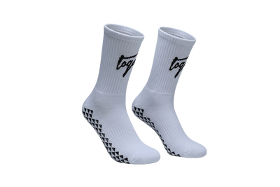 White Toque Grip Socks